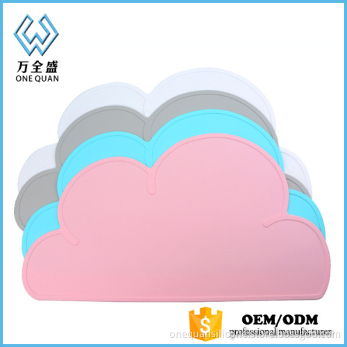 Non - Slip Cute Clouds Shape Baby Non-slip Table Mat Baby Silicone Baby Mat